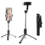 Perche à selfie Bluetooth Q07 trépied multifonction pour diffusion en direct, sans lumière, avec lumière