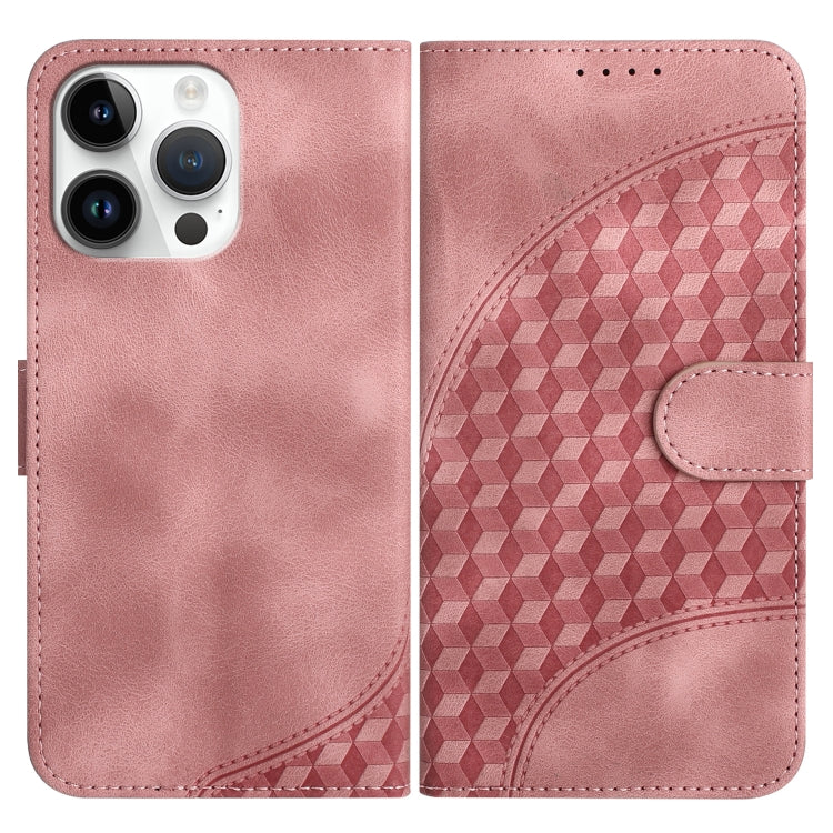 YX0060 Coque de téléphone en cuir gaufrée tête d'éléphant avec lanière, pour iPhone 16 Pro, pour iPhone 16 Plus, pour iPhone 16, pour iPhone 15 Pro Max, pour iPhone 15 Pro, pour iPhone 15 Plus