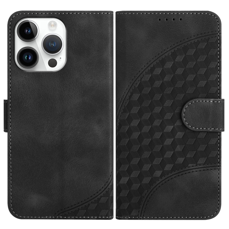 YX0060 Coque de téléphone en cuir gaufrée tête d'éléphant avec lanière, pour iPhone 16 Pro, pour iPhone 16 Plus, pour iPhone 16, pour iPhone 15 Pro Max, pour iPhone 15 Pro, pour iPhone 15 Plus