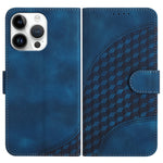 YX0060 Coque de téléphone en cuir gaufrée tête d'éléphant avec lanière, pour iPhone 16 Pro, pour iPhone 16 Plus, pour iPhone 16, pour iPhone 15 Pro Max, pour iPhone 15 Pro, pour iPhone 15 Plus