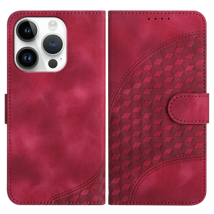 YX0060 Coque de téléphone en cuir gaufrée tête d'éléphant avec lanière, pour iPhone 16 Pro, pour iPhone 16 Plus, pour iPhone 16, pour iPhone 15 Pro Max, pour iPhone 15 Pro, pour iPhone 15 Plus