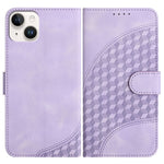 YX0060 Coque de téléphone en cuir gaufrée tête d'éléphant avec lanière, pour iPhone 16 Pro, pour iPhone 16 Plus, pour iPhone 16, pour iPhone 15 Pro Max, pour iPhone 15 Pro, pour iPhone 15 Plus