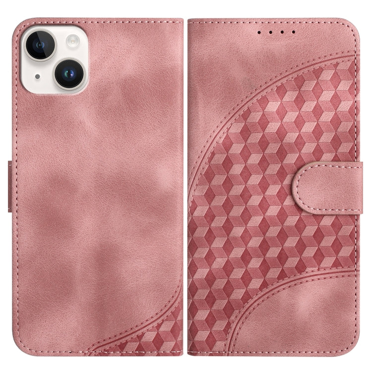 YX0060 Coque de téléphone en cuir gaufrée tête d'éléphant avec lanière, pour iPhone 16 Pro, pour iPhone 16 Plus, pour iPhone 16, pour iPhone 15 Pro Max, pour iPhone 15 Pro, pour iPhone 15 Plus