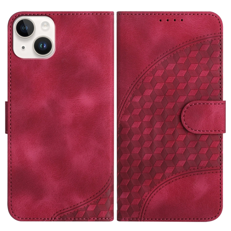 YX0060 Coque de téléphone en cuir gaufrée tête d'éléphant avec lanière, pour iPhone 16 Pro, pour iPhone 16 Plus, pour iPhone 16, pour iPhone 15 Pro Max, pour iPhone 15 Pro, pour iPhone 15 Plus