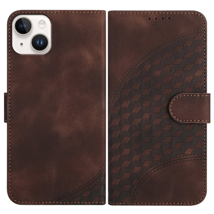 YX0060 Coque de téléphone en cuir gaufrée tête d'éléphant avec lanière, pour iPhone 16 Pro, pour iPhone 16 Plus, pour iPhone 16, pour iPhone 15 Pro Max, pour iPhone 15 Pro, pour iPhone 15 Plus