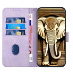 YX0060 Elephant Head Embossed Phone Leather Case with Lanyard, For iPhone 13 Pro Max, For iPhone 13 Pro, For iPhone 13, For iPhone 13 mini, For iPhone 12/12 Pro, For iPhone 12 Pro Max