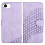 YX0060 Coque de téléphone en cuir gaufrée Tête d'éléphant avec lanière, Pour iPhone 17e / 16e, Pour iPhone 17 Pro Max, Pour iPhone 17 Pro, Pour iPhone 17, Pour iPhone Air, Pour iPhone 16 Pro Max