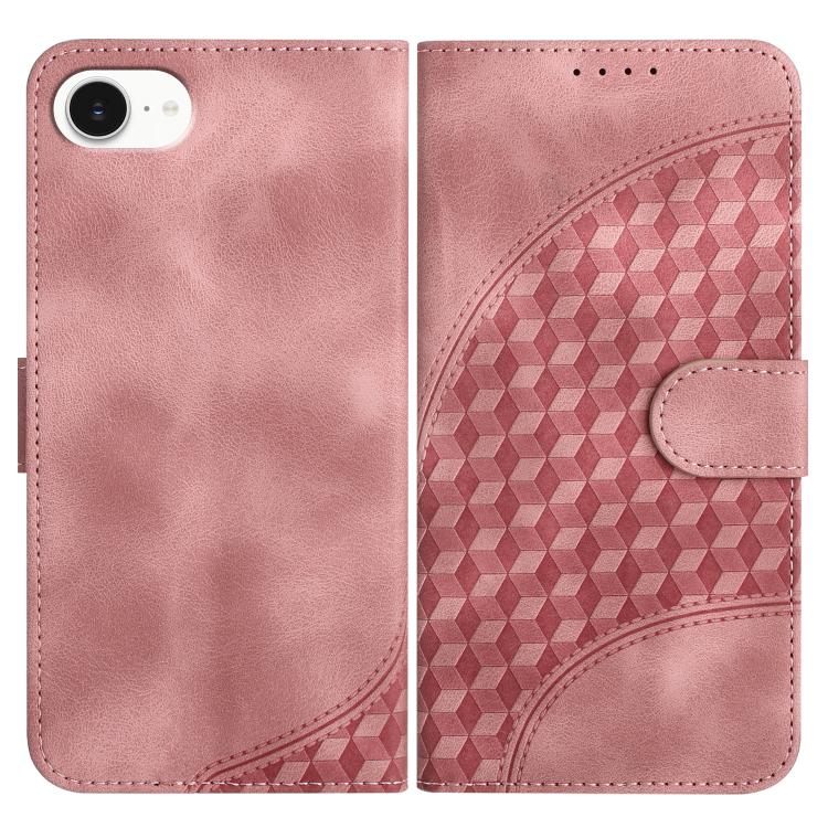 YX0060 Coque de téléphone en cuir gaufrée Tête d'éléphant avec lanière, Pour iPhone 17e / 16e, Pour iPhone 17 Pro Max, Pour iPhone 17 Pro, Pour iPhone 17, Pour iPhone Air, Pour iPhone 16 Pro Max