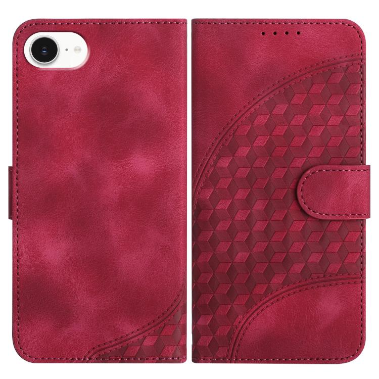 YX0060 Coque de téléphone en cuir gaufrée Tête d'éléphant avec lanière, Pour iPhone 17e / 16e, Pour iPhone 17 Pro Max, Pour iPhone 17 Pro, Pour iPhone 17, Pour iPhone Air, Pour iPhone 16 Pro Max