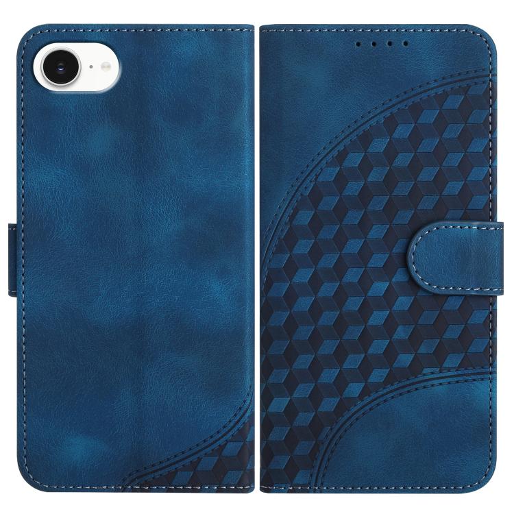 YX0060 Coque de téléphone en cuir gaufrée Tête d'éléphant avec lanière, Pour iPhone 17e / 16e, Pour iPhone 17 Pro Max, Pour iPhone 17 Pro, Pour iPhone 17, Pour iPhone Air, Pour iPhone 16 Pro Max