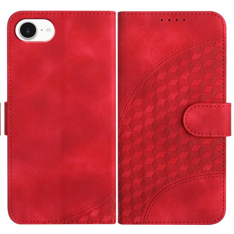 YX0060 Coque de téléphone en cuir gaufrée Tête d'éléphant avec lanière, Pour iPhone 17e / 16e, Pour iPhone 17 Pro Max, Pour iPhone 17 Pro, Pour iPhone 17, Pour iPhone Air, Pour iPhone 16 Pro Max