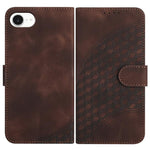 YX0060 Coque de téléphone en cuir gaufrée Tête d'éléphant avec lanière, Pour iPhone 17e / 16e, Pour iPhone 17 Pro Max, Pour iPhone 17 Pro, Pour iPhone 17, Pour iPhone Air, Pour iPhone 16 Pro Max