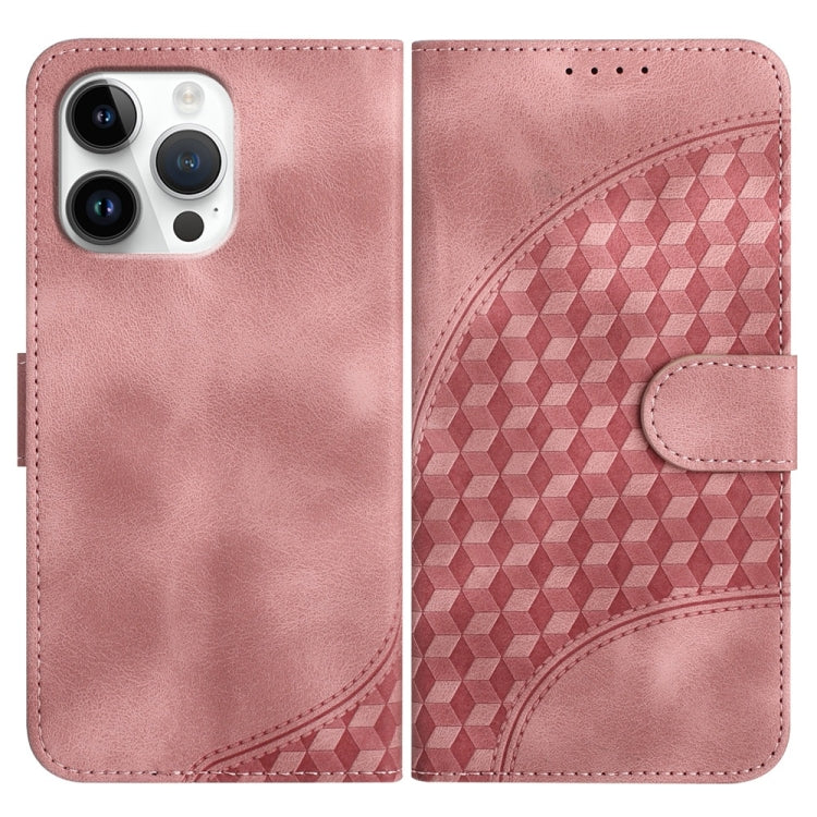 YX0060 Coque de téléphone en cuir gaufrée Tête d'éléphant avec lanière, Pour iPhone 17e / 16e, Pour iPhone 17 Pro Max, Pour iPhone 17 Pro, Pour iPhone 17, Pour iPhone Air, Pour iPhone 16 Pro Max