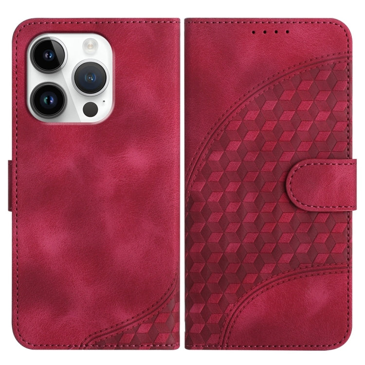 YX0060 Coque de téléphone en cuir gaufrée tête d'éléphant avec lanière, pour iPhone 16 Pro, pour iPhone 16 Plus, pour iPhone 16, pour iPhone 15 Pro Max, pour iPhone 15 Pro, pour iPhone 15 Plus