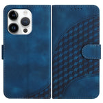 YX0060 Coque de téléphone en cuir gaufrée tête d'éléphant avec lanière, pour iPhone 16 Pro, pour iPhone 16 Plus, pour iPhone 16, pour iPhone 15 Pro Max, pour iPhone 15 Pro, pour iPhone 15 Plus