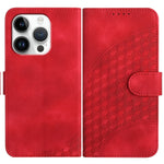 YX0060 Coque de téléphone en cuir gaufrée tête d'éléphant avec lanière, pour iPhone 16 Pro, pour iPhone 16 Plus, pour iPhone 16, pour iPhone 15 Pro Max, pour iPhone 15 Pro, pour iPhone 15 Plus