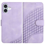 YX0060 Coque de téléphone en cuir gaufrée tête d'éléphant avec lanière, pour iPhone 16 Pro, pour iPhone 16 Plus, pour iPhone 16, pour iPhone 15 Pro Max, pour iPhone 15 Pro, pour iPhone 15 Plus