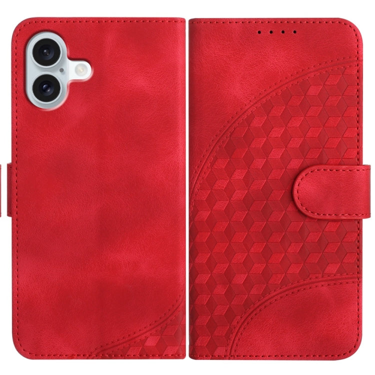 YX0060 Coque de téléphone en cuir gaufrée tête d'éléphant avec lanière, pour iPhone 16 Pro, pour iPhone 16 Plus, pour iPhone 16, pour iPhone 15 Pro Max, pour iPhone 15 Pro, pour iPhone 15 Plus