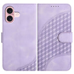 YX0060 Coque de téléphone en cuir gaufrée tête d'éléphant avec lanière, pour iPhone 16 Pro, pour iPhone 16 Plus, pour iPhone 16, pour iPhone 15 Pro Max, pour iPhone 15 Pro, pour iPhone 15 Plus