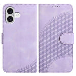 YX0060 Coque de téléphone en cuir gaufrée Tête d'éléphant avec lanière, Pour iPhone 17e / 16e, Pour iPhone 17 Pro Max, Pour iPhone 17 Pro, Pour iPhone 17, Pour iPhone Air, Pour iPhone 16 Pro Max