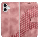 YX0060 Coque de téléphone en cuir gaufrée Tête d'éléphant avec lanière, Pour iPhone 17e / 16e, Pour iPhone 17 Pro Max, Pour iPhone 17 Pro, Pour iPhone 17, Pour iPhone Air, Pour iPhone 16 Pro Max