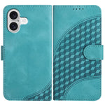 YX0060 Coque de téléphone en cuir gaufrée Tête d'éléphant avec lanière, Pour iPhone 17e / 16e, Pour iPhone 17 Pro Max, Pour iPhone 17 Pro, Pour iPhone 17, Pour iPhone Air, Pour iPhone 16 Pro Max