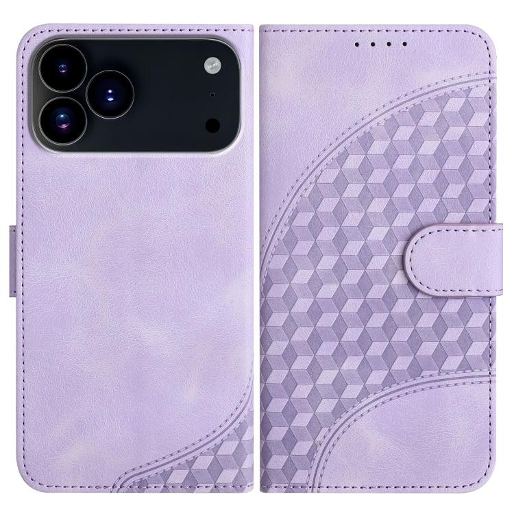 YX0060 Coque de téléphone en cuir gaufrée Tête d'éléphant avec lanière, Pour iPhone 17e / 16e, Pour iPhone 17 Pro Max, Pour iPhone 17 Pro, Pour iPhone 17, Pour iPhone Air, Pour iPhone 16 Pro Max