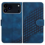 YX0060 Coque de téléphone en cuir gaufrée Tête d'éléphant avec lanière, Pour iPhone 17e / 16e, Pour iPhone 17 Pro Max, Pour iPhone 17 Pro, Pour iPhone 17, Pour iPhone Air, Pour iPhone 16 Pro Max