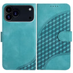 YX0060 Coque de téléphone en cuir gaufrée Tête d'éléphant avec lanière, Pour iPhone 17e / 16e, Pour iPhone 17 Pro Max, Pour iPhone 17 Pro, Pour iPhone 17, Pour iPhone Air, Pour iPhone 16 Pro Max