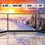 Écran portable de 15,6 pouces HDR 1080P IPS, 15,6 pouces 1080P