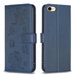 Étui de téléphone en cuir gaufré trèfle à quatre feuilles, Pour iPhone 7 / 8 / SE 2022, Pour iPhone 13 Pro Max, Pour iPhone 13 Pro, Pour iPhone 13, Pour iPhone 12 / 12 Pro, Pour iPhone 12 Pro Max, Pour iPhone 11 Pro Max, Pour iPhone 11