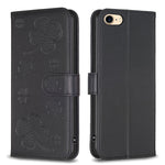 Étui de téléphone en cuir gaufré trèfle à quatre feuilles, Pour iPhone 7 / 8 / SE 2022, Pour iPhone 13 Pro Max, Pour iPhone 13 Pro, Pour iPhone 13, Pour iPhone 12 / 12 Pro, Pour iPhone 12 Pro Max, Pour iPhone 11 Pro Max, Pour iPhone 11