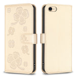 Étui de téléphone en cuir gaufré trèfle à quatre feuilles, Pour iPhone 7 / 8 / SE 2022, Pour iPhone 13 Pro Max, Pour iPhone 13 Pro, Pour iPhone 13, Pour iPhone 12 / 12 Pro, Pour iPhone 12 Pro Max, Pour iPhone 11 Pro Max, Pour iPhone 11