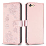 Étui de téléphone en cuir gaufré trèfle à quatre feuilles, Pour iPhone 7 / 8 / SE 2022, Pour iPhone 13 Pro Max, Pour iPhone 13 Pro, Pour iPhone 13, Pour iPhone 12 / 12 Pro, Pour iPhone 12 Pro Max, Pour iPhone 11 Pro Max, Pour iPhone 11