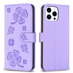 Étui de téléphone en cuir gaufré trèfle à quatre feuilles, Pour iPhone 7 / 8 / SE 2022, Pour iPhone 13 Pro Max, Pour iPhone 13 Pro, Pour iPhone 13, Pour iPhone 12 / 12 Pro, Pour iPhone 12 Pro Max, Pour iPhone 11 Pro Max, Pour iPhone 11