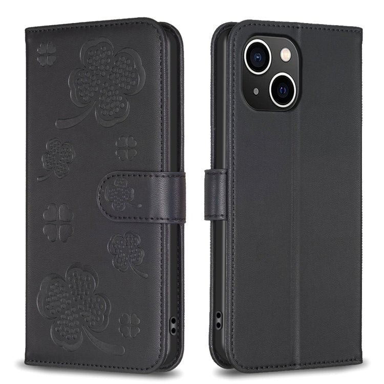 Étui de téléphone en cuir gaufré trèfle à quatre feuilles, Pour iPhone 7 / 8 / SE 2022, Pour iPhone 13 Pro Max, Pour iPhone 13 Pro, Pour iPhone 13, Pour iPhone 12 / 12 Pro, Pour iPhone 12 Pro Max, Pour iPhone 11 Pro Max, Pour iPhone 11