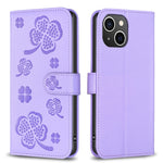 Étui de téléphone en cuir gaufré trèfle à quatre feuilles, Pour iPhone 7 / 8 / SE 2022, Pour iPhone 13 Pro Max, Pour iPhone 13 Pro, Pour iPhone 13, Pour iPhone 12 / 12 Pro, Pour iPhone 12 Pro Max, Pour iPhone 11 Pro Max, Pour iPhone 11