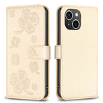 Étui de téléphone en cuir gaufré trèfle à quatre feuilles, Pour iPhone 7 / 8 / SE 2022, Pour iPhone 13 Pro Max, Pour iPhone 13 Pro, Pour iPhone 13, Pour iPhone 12 / 12 Pro, Pour iPhone 12 Pro Max, Pour iPhone 11 Pro Max, Pour iPhone 11