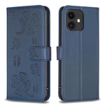 Étui de téléphone en cuir gaufré trèfle à quatre feuilles, Pour iPhone 7 / 8 / SE 2022, Pour iPhone 13 Pro Max, Pour iPhone 13 Pro, Pour iPhone 13, Pour iPhone 12 / 12 Pro, Pour iPhone 12 Pro Max, Pour iPhone 11 Pro Max, Pour iPhone 11