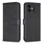Étui de téléphone en cuir gaufré trèfle à quatre feuilles, Pour iPhone 7 / 8 / SE 2022, Pour iPhone 13 Pro Max, Pour iPhone 13 Pro, Pour iPhone 13, Pour iPhone 12 / 12 Pro, Pour iPhone 12 Pro Max, Pour iPhone 11 Pro Max, Pour iPhone 11
