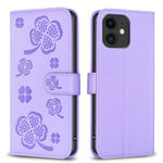 Étui de téléphone en cuir gaufré trèfle à quatre feuilles, Pour iPhone 7 / 8 / SE 2022, Pour iPhone 13 Pro Max, Pour iPhone 13 Pro, Pour iPhone 13, Pour iPhone 12 / 12 Pro, Pour iPhone 12 Pro Max, Pour iPhone 11 Pro Max, Pour iPhone 11
