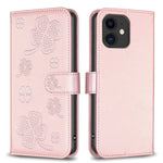 Étui de téléphone en cuir gaufré trèfle à quatre feuilles, Pour iPhone 7 / 8 / SE 2022, Pour iPhone 13 Pro Max, Pour iPhone 13 Pro, Pour iPhone 13, Pour iPhone 12 / 12 Pro, Pour iPhone 12 Pro Max, Pour iPhone 11 Pro Max, Pour iPhone 11
