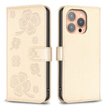 Coque de téléphone en cuir gaufré trèfle à quatre feuilles, pour iPhone 17 Pro Max, pour iPhone 17 Pro, pour iPhone 17, pour iPhone Air, pour iPhone 16 Pro Max, pour iPhone 16 Pro, pour iPhone 16 Plus, pour iPhone 16