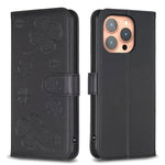 Coque de téléphone en cuir gaufré trèfle à quatre feuilles, pour iPhone 17 Pro Max, pour iPhone 17 Pro, pour iPhone 17, pour iPhone Air, pour iPhone 16 Pro Max, pour iPhone 16 Pro, pour iPhone 16 Plus, pour iPhone 16