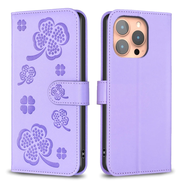 Coque de téléphone en cuir gaufré trèfle à quatre feuilles, pour iPhone 17 Pro Max, pour iPhone 17 Pro, pour iPhone 17, pour iPhone Air, pour iPhone 16 Pro Max, pour iPhone 16 Pro, pour iPhone 16 Plus, pour iPhone 16