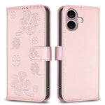 Coque de téléphone en cuir gaufré trèfle à quatre feuilles, pour iPhone 17 Pro Max, pour iPhone 17 Pro, pour iPhone 17, pour iPhone Air, pour iPhone 16 Pro Max, pour iPhone 16 Pro, pour iPhone 16 Plus, pour iPhone 16