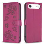 Coque de téléphone en cuir gaufré trèfle à quatre feuilles, pour iPhone 17 Pro Max, pour iPhone 17 Pro, pour iPhone 17, pour iPhone Air, pour iPhone 16 Pro Max, pour iPhone 16 Pro, pour iPhone 16 Plus, pour iPhone 16