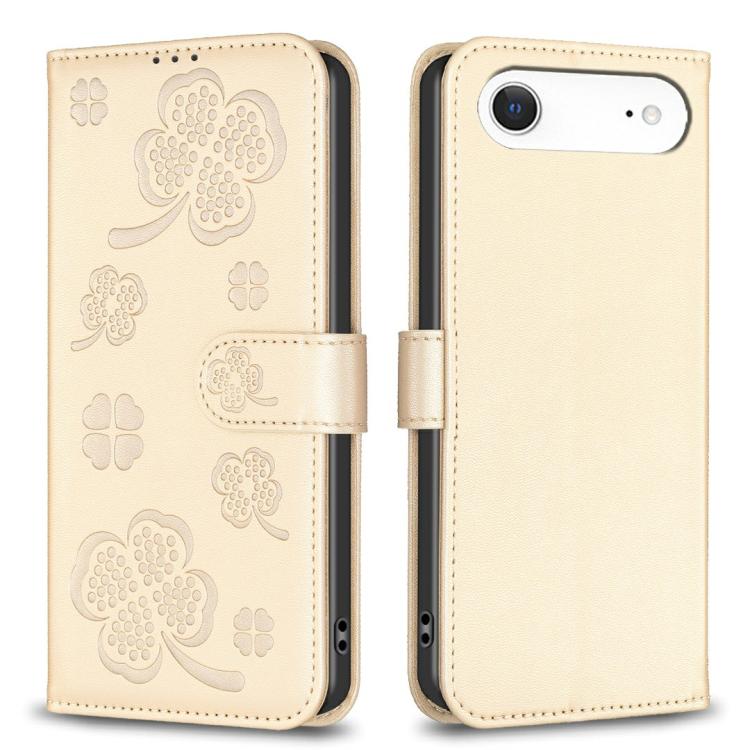 Coque de téléphone en cuir gaufré trèfle à quatre feuilles, pour iPhone 17 Pro Max, pour iPhone 17 Pro, pour iPhone 17, pour iPhone Air, pour iPhone 16 Pro Max, pour iPhone 16 Pro, pour iPhone 16 Plus, pour iPhone 16