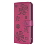 Coque de téléphone en cuir gaufré trèfle à quatre feuilles, pour iPhone 17 Pro Max, pour iPhone 17 Pro, pour iPhone 17, pour iPhone Air, pour iPhone 16 Pro Max, pour iPhone 16 Pro, pour iPhone 16 Plus, pour iPhone 16
