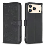 Coque de téléphone en cuir gaufré trèfle à quatre feuilles, pour iPhone 17 Pro Max, pour iPhone 17 Pro, pour iPhone 17, pour iPhone Air, pour iPhone 16 Pro Max, pour iPhone 16 Pro, pour iPhone 16 Plus, pour iPhone 16